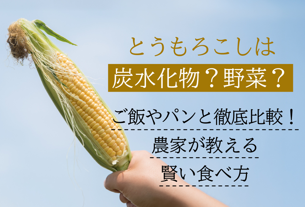 とうもろこしは炭水化物？野菜？ご飯やパンと徹底比較！農家が教える賢い食べ方