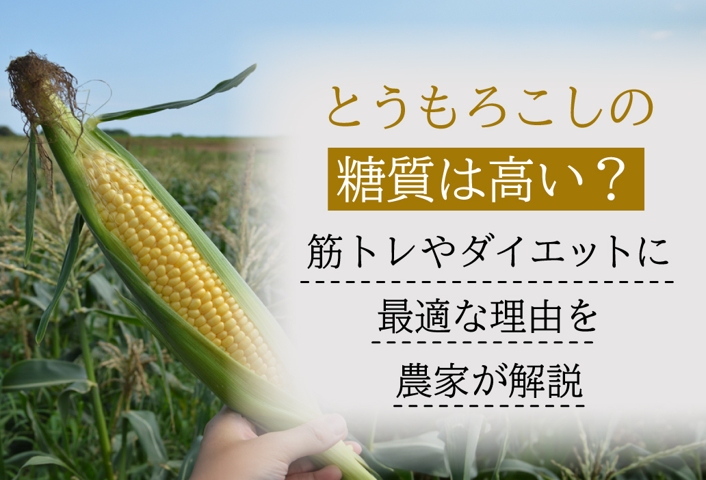 とうもろこしの糖質は高い？筋トレやダイエットに最適な理由を農家が解説