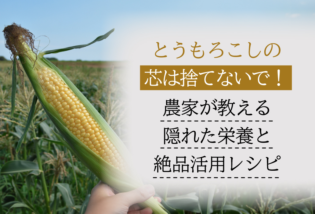 とうもろこしの芯は捨てないで！農家が教える隠れた栄養と絶品活用レシピ